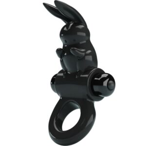 POTENTE - PRETTY LOVE - ANEL VIBRADOR COELHO ANEL EXCITANTE 10 VIBRAÇÕES PRETO