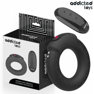 POTENTE - ADDICTED TOYS - ANEL PÊNICO VIBRANTE COM EFEITO DE AQUECIMENTO E CONTROLE REMOTO