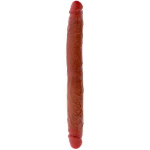 POTENTE - GET REAL - DILDO DE SILICONE DE DUAS PONTAS CARAMELO 35 CM