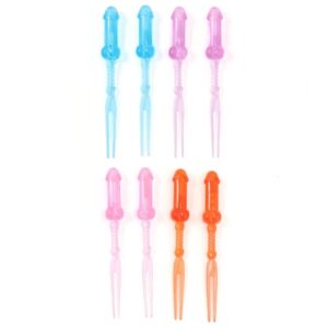 POTENTE - DIABLO PICANTE - ESPETOS DE PÊNIS COLORIDOS - 8 UNIDADES