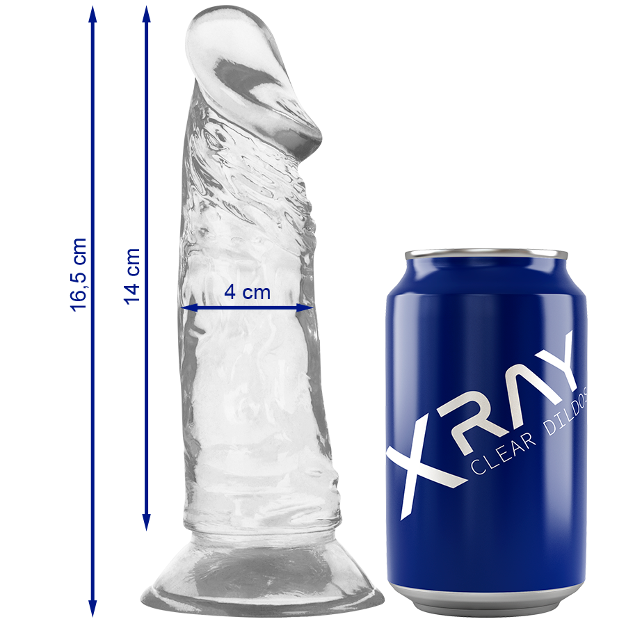POTENTE - XRAY CLEAR DILDO TRANSPARENTE 16.5CM X 4CM