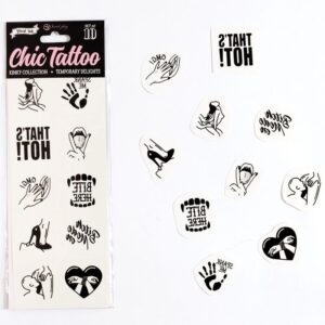 POTENTE - SECRET PLAY - CONJUNTO DE 10 TATUAGENS TEMPORRIAS COLEO KINKY