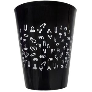 POTENTE - DIABLO PICANTE - COPO PRETO 500 ML COM PÊNIS BRANCOS