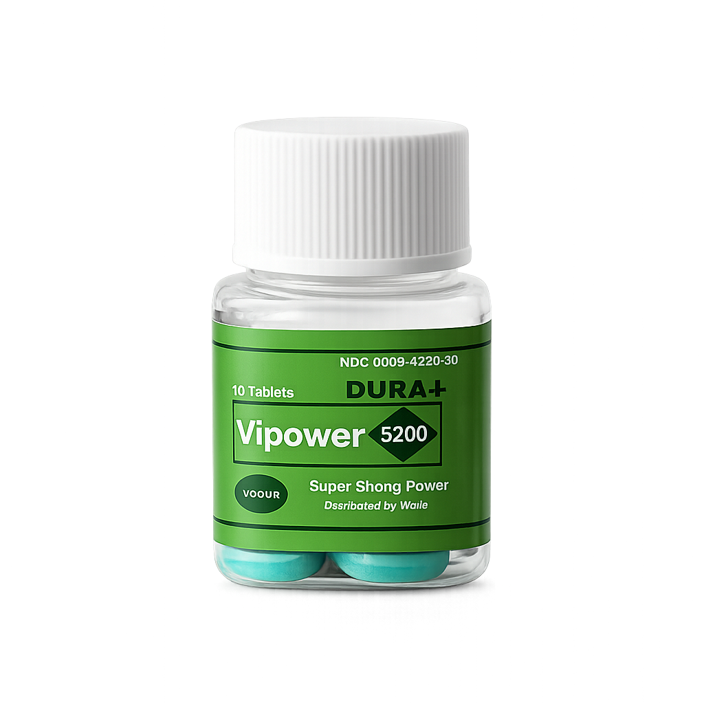 Embalagem oficial do suplemento natural Vipower Dura+