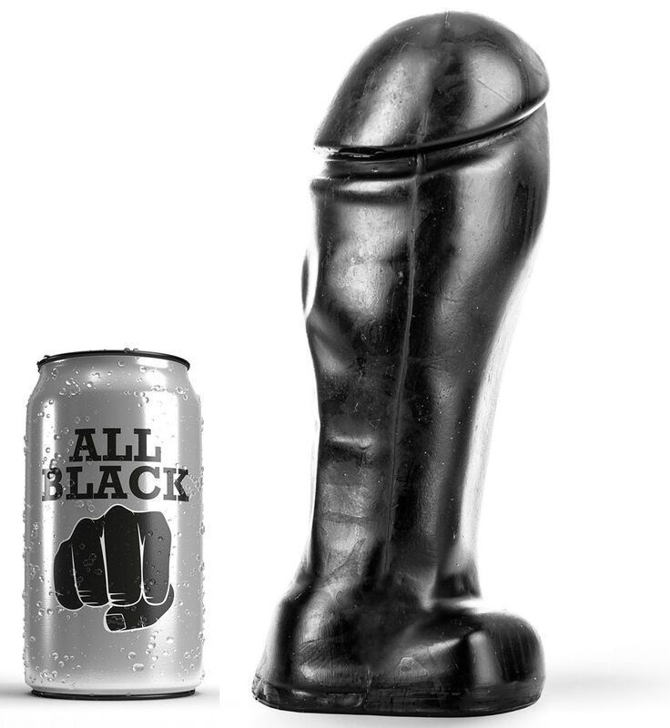 POTENTE - ALL BLACK - DONG 22 CM DE DEDO LARGO
