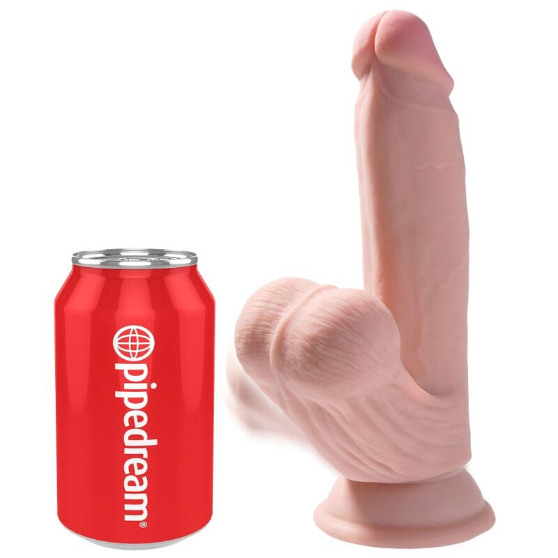 KING COCK - PLUS 3D DILDO BALANANDO BOLAS 15.2 CM PELE CLARA - Image 2
