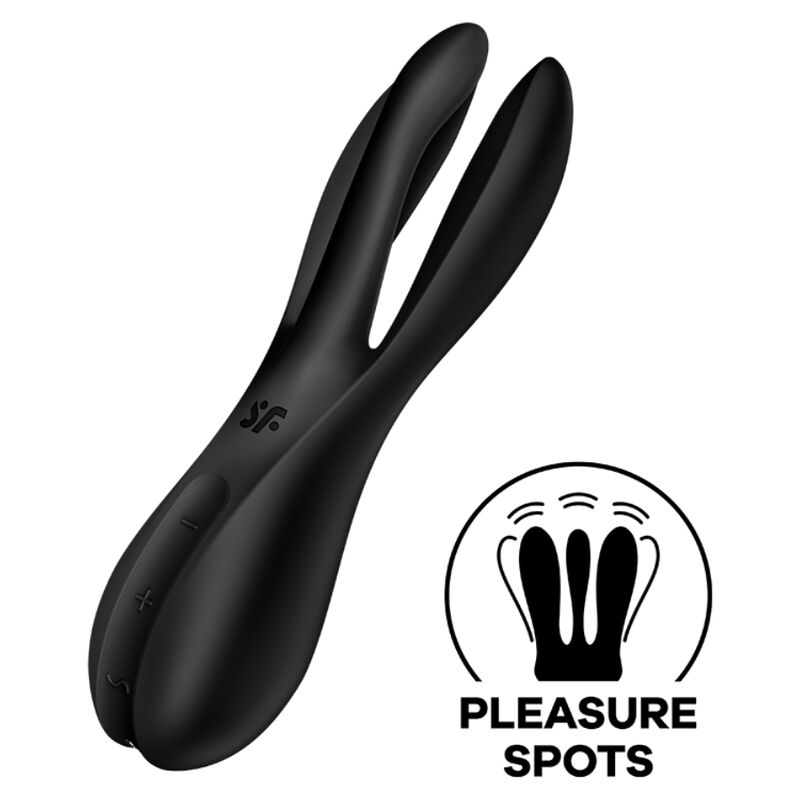 SATISFYER - VIBRADOR THREESOME 2 PRETO - Image 2