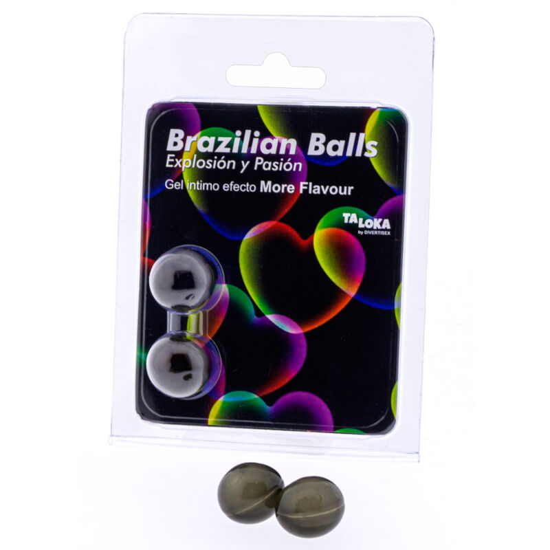 POTENTE - TALOKA - 2 BOLAS BRASILEIRAS GEL EMOCIONANTE EFEITO MAIS SABOR