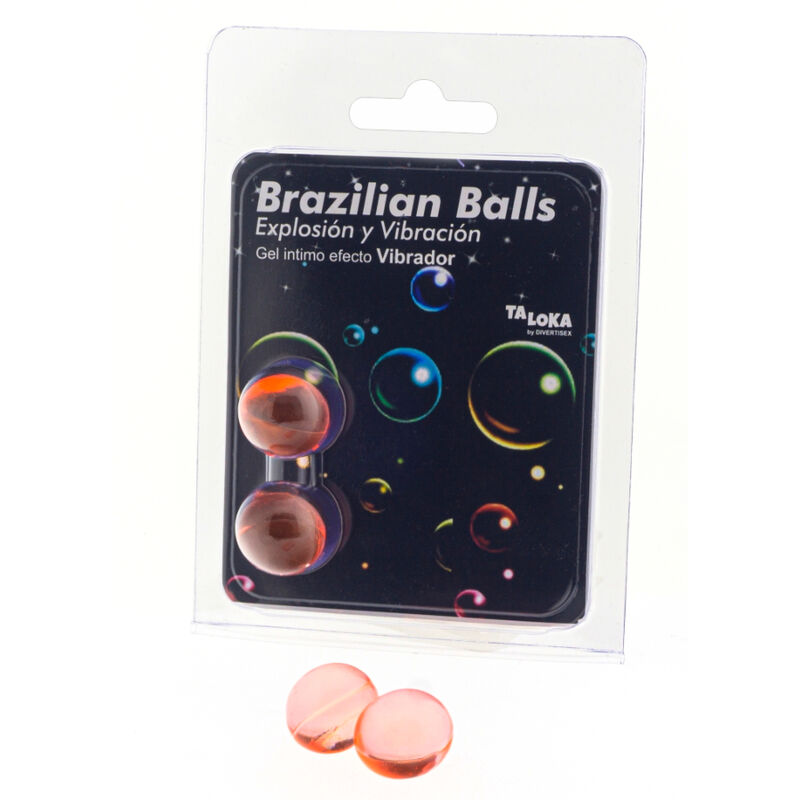 POTENTE - TALOKA - 2 BOLAS BRASILEIRAS EFEITO VIBRATÓRIO GEL EMOCIONANTE
