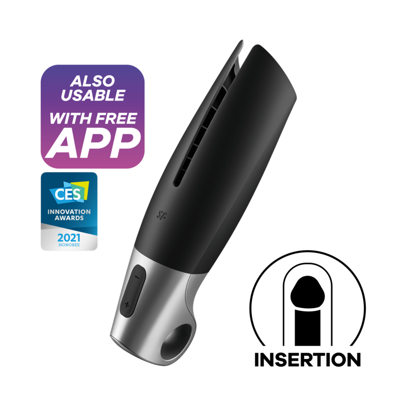 POTENTE - SATISFYER - MASTURBADOR POWER PRETO