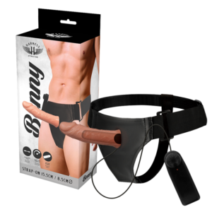 POTENTE - HARNESS ATTRACTION - RNES HOLLOW BENNY COM VIBRADOR 15 CM -O- 4.5 CM