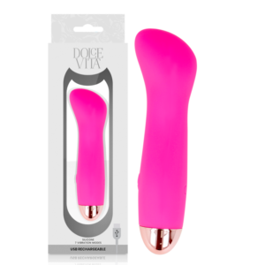 POTENTE - DOLCE VITA - VIBRADOR RECARREGÁVEL UM PINK 7 VELOCIDADE
