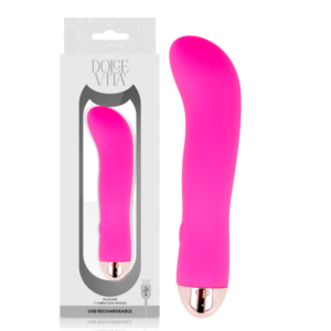 POTENTE - DOLCE VITA - VIBRADOR RECARREGÁVEL DUAS VELOCIDADES PINK 7