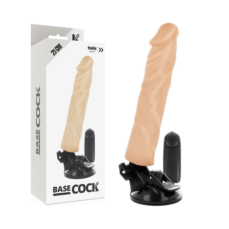 POTENTE - BASECOCK - VIBRADOR REALÍSTICO CONTROLE REMOTO NATURAL 21 CM -O- 4 CM