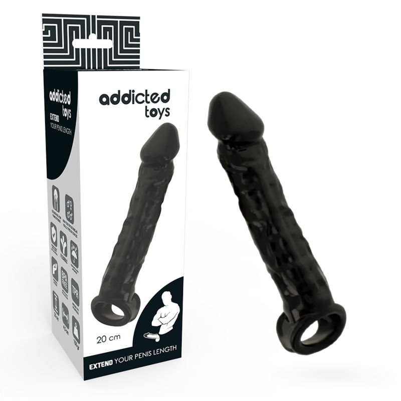 POTENTE - ADDICTED TOYS - DONG EXTENSO PRETA