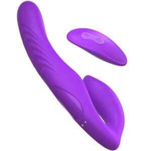 POTENTE - FANTASY FOR HER - VIBRADOR DE DUPLA PENETRAÇÃO CONTROLE REMOTO 9 NÍVEIS VIOLETA