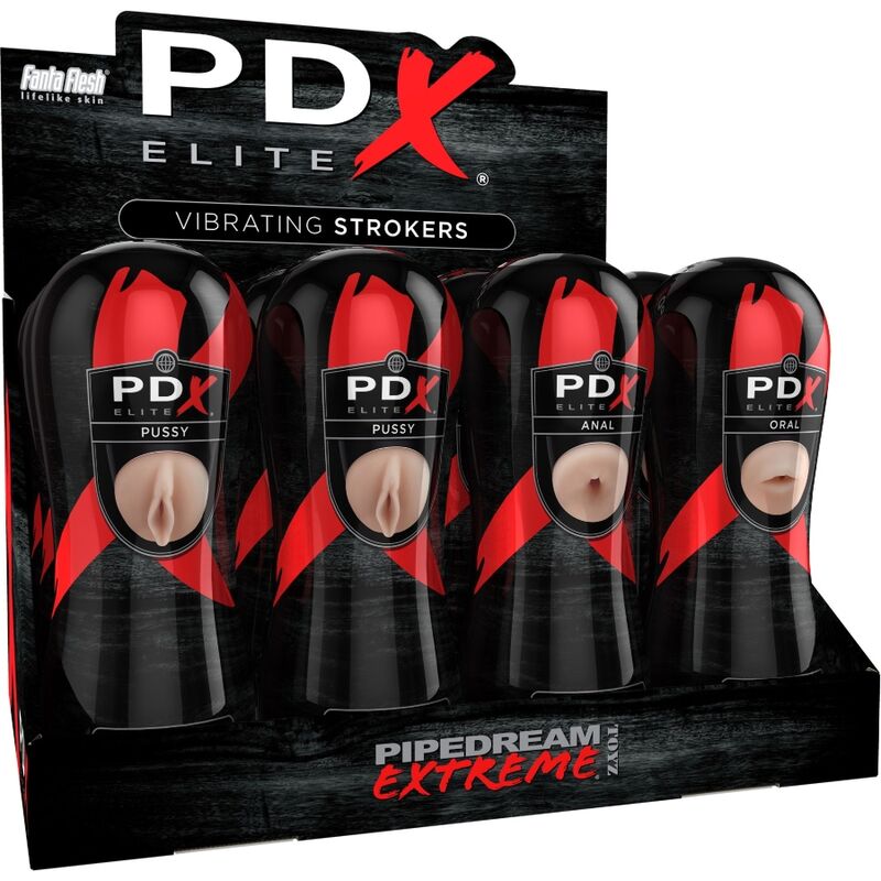 POTENTE - PDX ELITE - CONJUNTO STROKER 12 UNIDADES: 6X VAGINA
