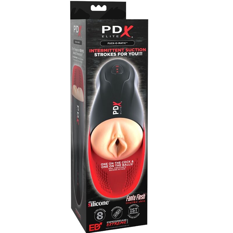 POTENTE - PDX ELITE - STROKER FUCK-O-MATIC VAGINA DUPLA VIBRAO PÊNIS E TESTÍCULOS