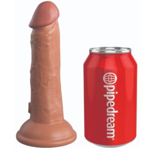 POTENTE - KING COCK - ELITE VIBRADOR REALÍSTICO E SILICONE 15.2 CM CARAMELO