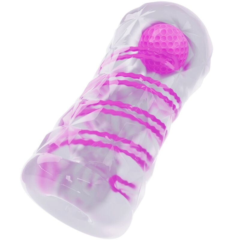 POTENTE - PRETTY LOVE - MASTURBADOR MASCULINO FANTASY COM ESPIRAL INTERNA E BOLAS TRANSPARENTES