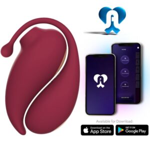 POTENTE - ADRIEN LASTIC - SUCKER DE CLITÓRIS DE INSPIRAÇÃO + OVO VIBRATÓRIO VERMELHO - APLICATIVO GRATUITO