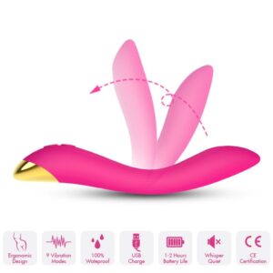 POTENTE - ARMONY - FLAMINGO VIBRADOR MULTPOSIÇÃO FÚCSIA