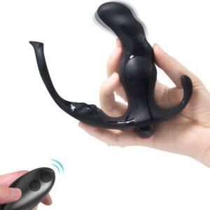 POTENTE - ARMONY - KNIGHT VIBRADOR ANAL PRÓSTATA E ANEL CONTROLE REMOTO PRETO