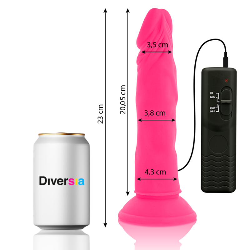 DIVERSIA FLEXÍVEL VIBRATÓRIO 23 CM - ROSA - Image 4
