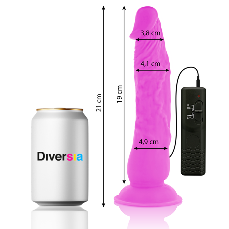 DIVERSIA FLEXÍVEL VIBRAÇÃO VIBRANTE 21 CM - ROXO - Image 4