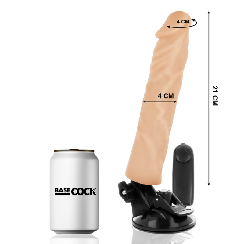 BASECOCK - VIBRADOR REALÍSTICO CONTROLE REMOTO NATURAL 21 CM - Image 3