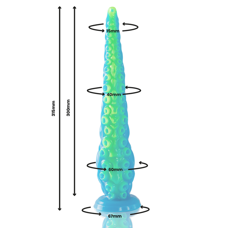EPIC - SCYLLA FLUORESCENTE FINO TENTCULO DILDO TAMANHO GRANDE - Image 3