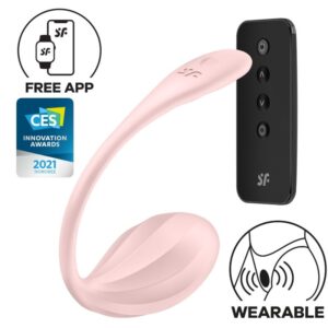 POTENTE - SATISFYER - RIBBED PETAL ESTIMULADOR DE CONTROLE REMOTO G POINT ROSE COM APLICATIVO GRATUITO