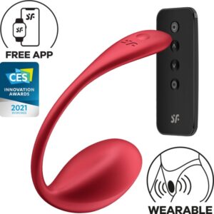 POTENTE - SATISFYER - SHINY PETAL ESTIMULADOR DE CONTROLE REMOTO G POINT VERMELHO APLICATIVO GRATUITO