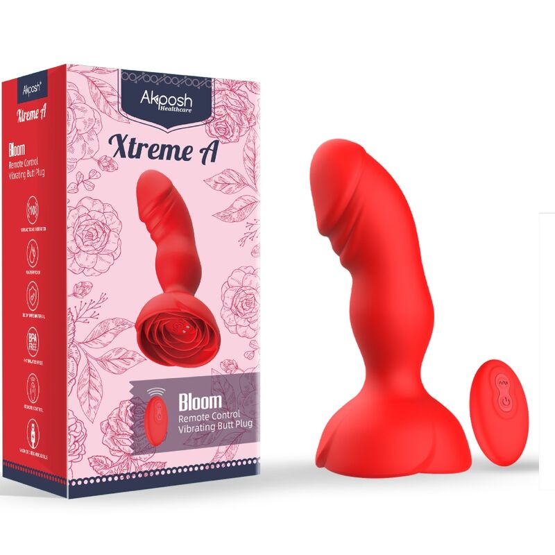 ARMONY - EXTREME A BLOOM VIBRADOR ROSE E PLUG ANAL CONTROLE REMOTO VERMELHO - Image 3