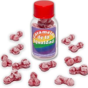 POTENTE - DIABLO PICANTE - 12 DOCES DE IGUALDADE EM FORMATO DE PÊNIS DE MORANGO/CEREJA