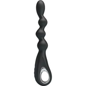 POTENTE - PRETTY LOVE - FEDERER VIBRADOR ANAL 12 VIBRAÇÕES PRETO