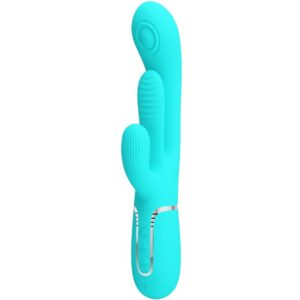 POTENTE - PRETTY LOVE - SHANIA TRIPLE RABBIT MULTIFUNCIONAL VIBRADOR 3 EM 1 AZUL