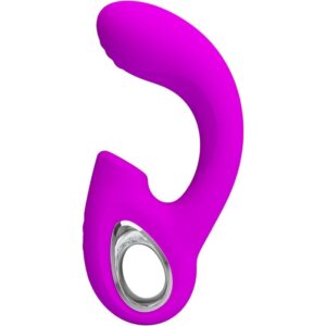 POTENTE - PRETTY LOVE - SIBEL SIBEL VIBRADOR PONTO G + ESTIMULADOR DE CLITÓRIS 10 VIBRAÇÕES ROXO