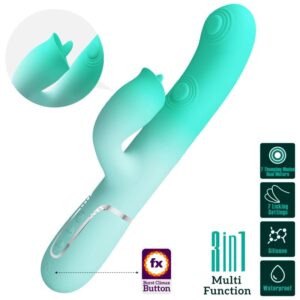 POTENTE - PRETTY LOVE - GIGI MULTIFUNCIONAL COELHO VIBRADOR AQUA VERDE