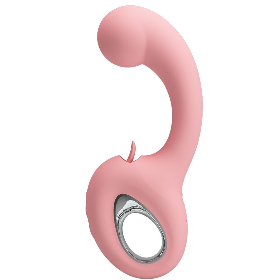 POTENTE - PRETTY LOVE - ERYNNYES VIBRADOR PONTO G + ESTIMULADOR DE CLITÓRIS 10 VIBRAÇÕES ROSA