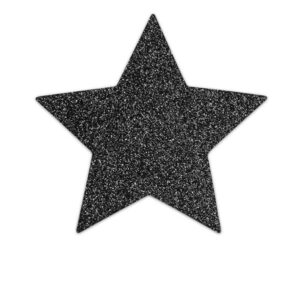 POTENTE - BIJOUX - INDISCRETS BLACK STAR FLASH NIPPLE CAPS