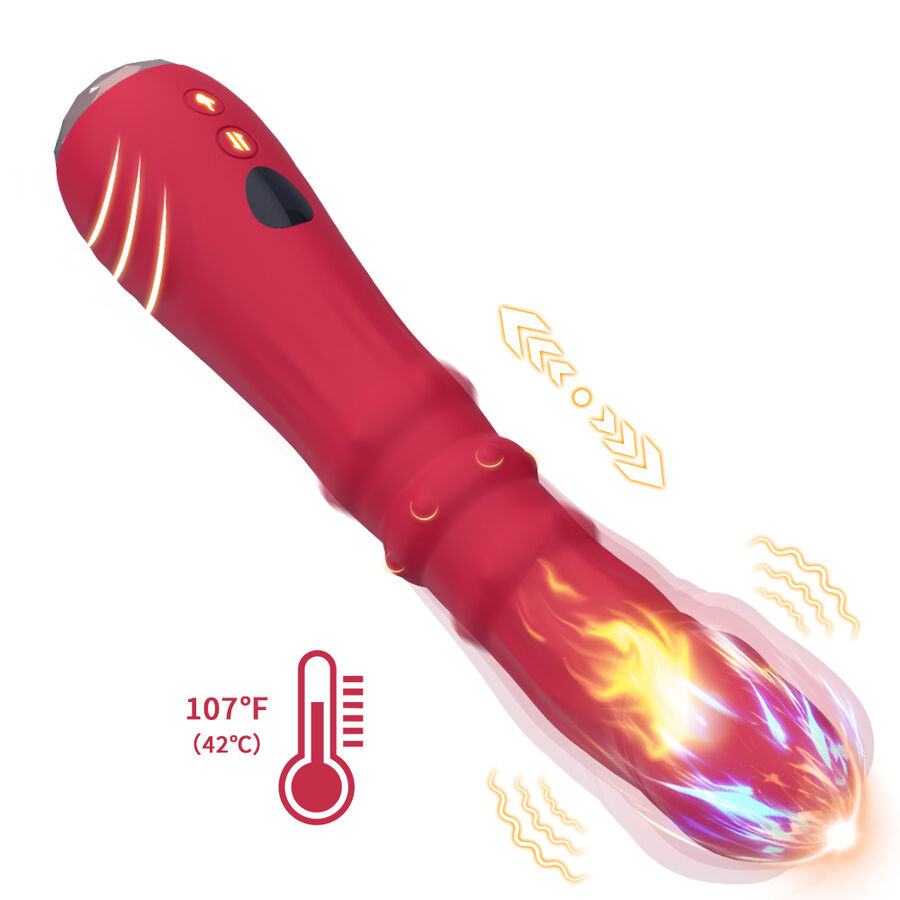 ARMONY - VIBRADOR ESTIMULADOR TERMO-AJUSTÁVEL POINT A DILDO VERMELHO - Image 2