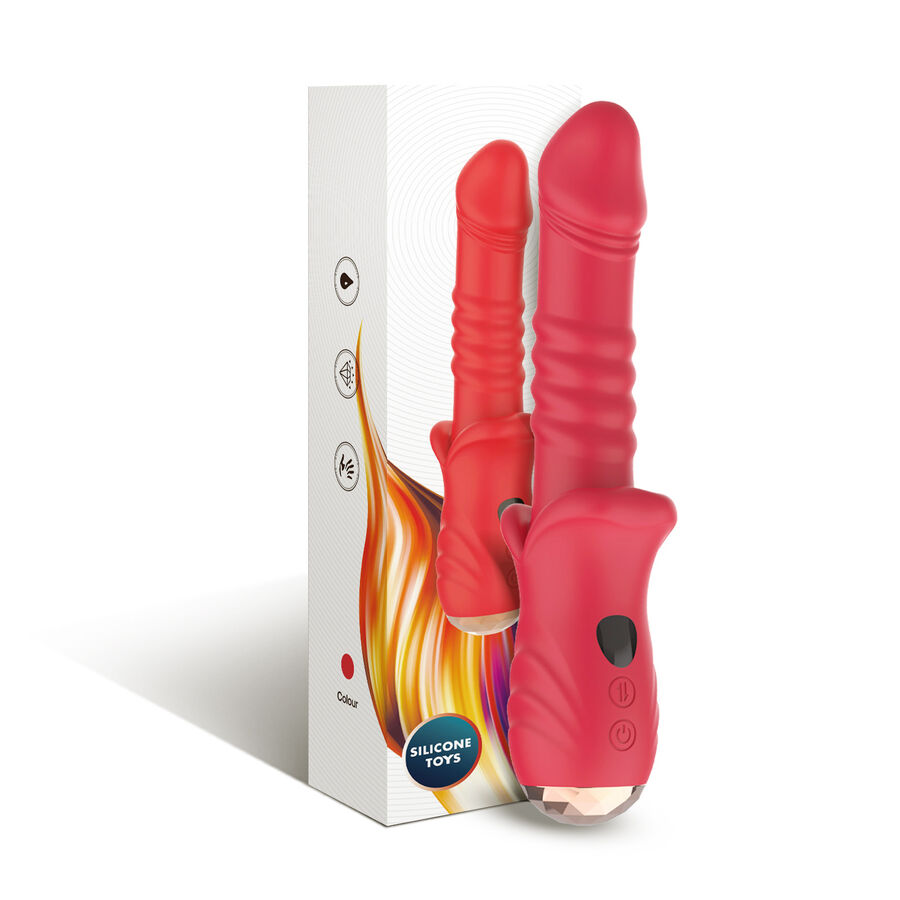 POTENTE - ARMONY - POINT A ESTIMULANTE VIBRADOR DILDO VERMELHO