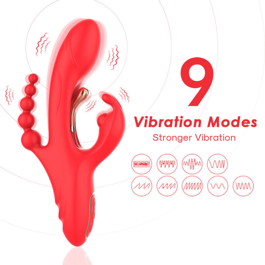 ARMONY - ESTIMULADOR DE PONTO G E CLITÓRIS VIBRADOR VERMELHO - Image 3