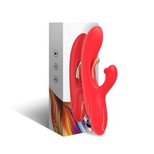 POTENTE - ARMONY - VIBRADOR ESTIMULADOR DE PONTO G E CLITÓRIS COM LÍNGUA OSCILANTE VERMELHO