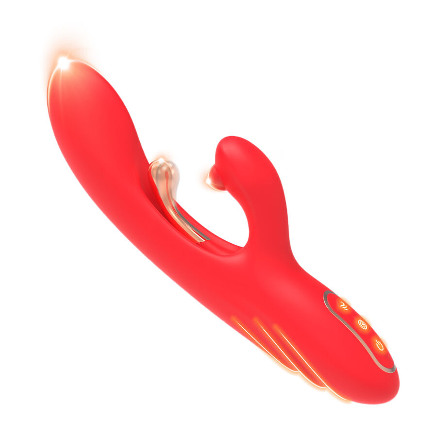 ARMONY - VIBRADOR ESTIMULADOR DE PONTO G E CLITÓRIS COM LÍNGUA OSCILANTE VERMELHO - Image 2