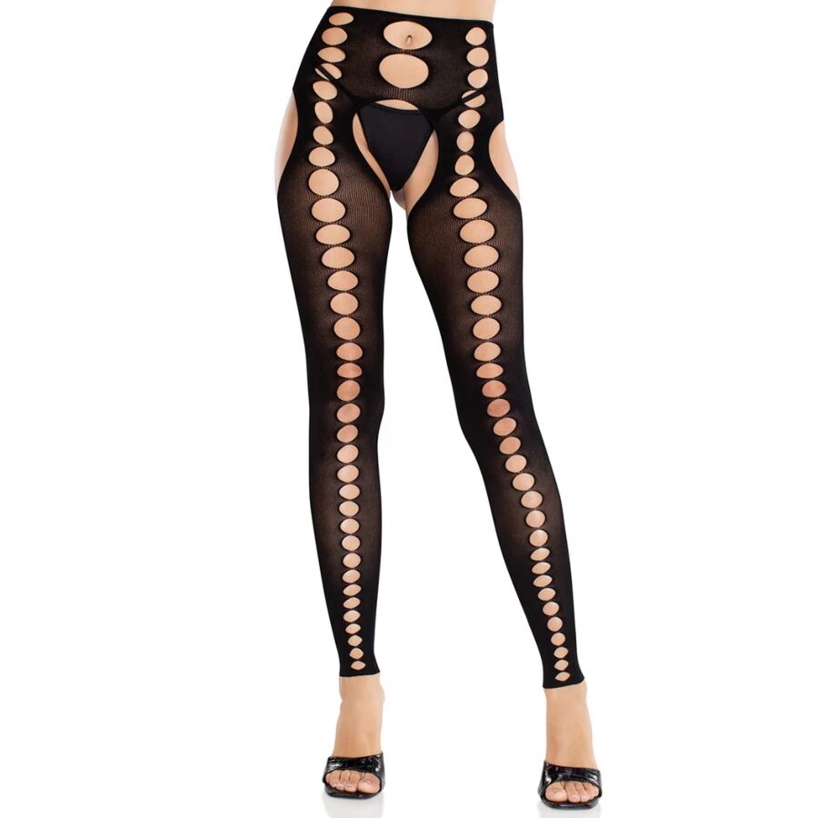 POTENTE - LEG AVENUE - MEIAS SEM ALÇAS SEM COSTURAS OPACAS PRETAS