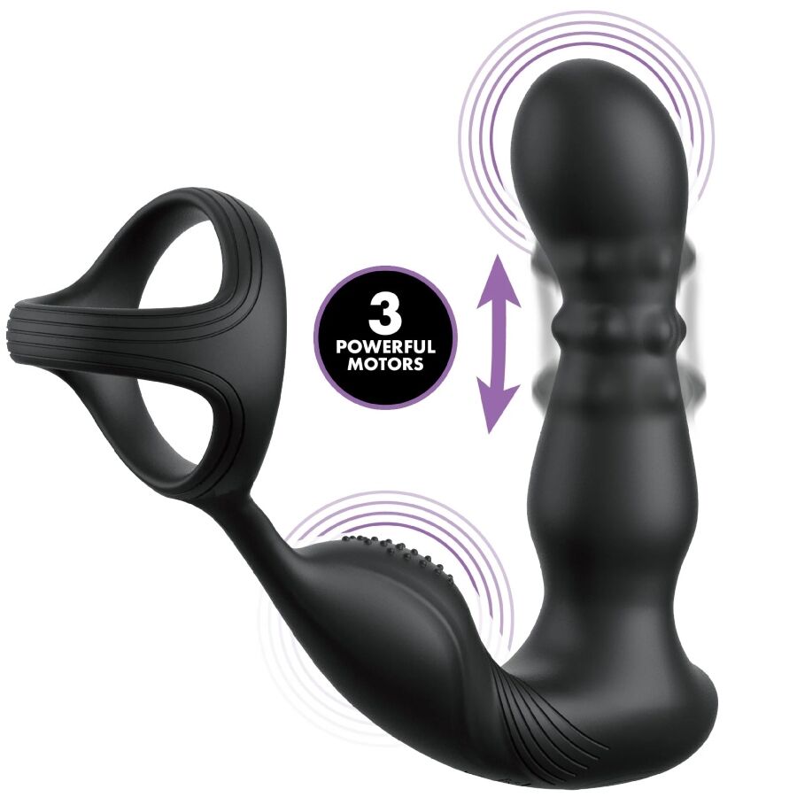 POTENTE - COLEÇÃO ANAL FANTASY ELITE - ANEL ANAL VIBRANTE E MASSAGEADOR COM CONTROLE REMOTO