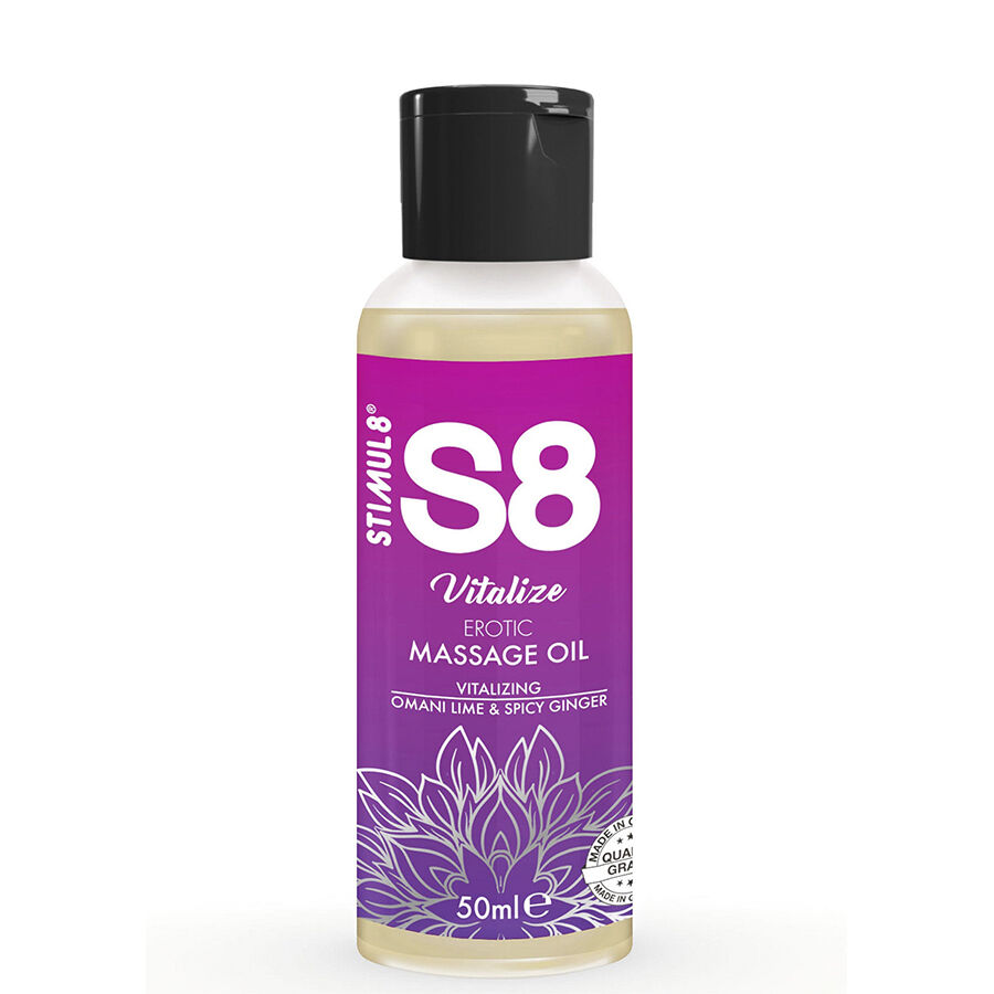 POTENTE - STIMUL8 - S8 VITALIZE ÓLEO DE MASSAGEM ERÓTICO LIMA 50 ML