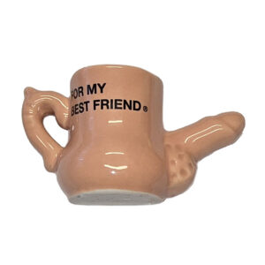 POTENTE - DIABLO PICANTE – CANECA MAGNET DE CERÂMICA COM PÊNIS ELEVADO “PARA MEU MELHOR AMIGO”